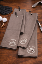 Clubs and Sticks Embroidered Waffle Golf Towels