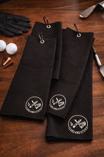 Clubs and Sticks Embroidered Waffle Golf Towels