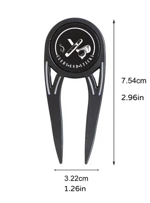 Clubs and Sticks Two Prong Divot Tool