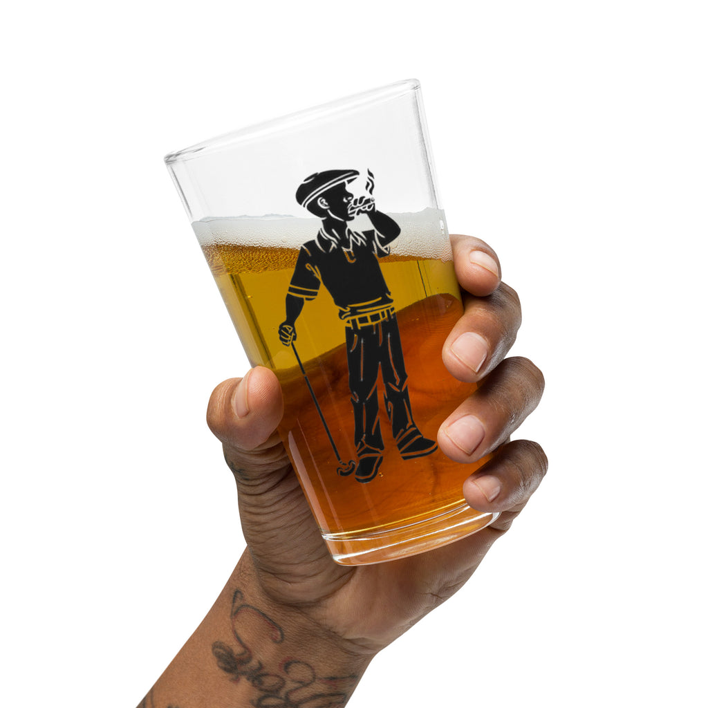 Cigar Golfer Pint Glass