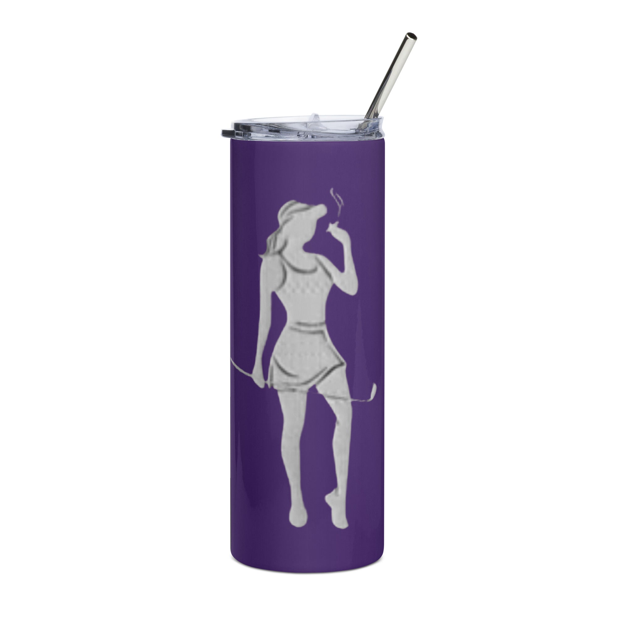 Female Cigar Golfer Stainless steel tumbler