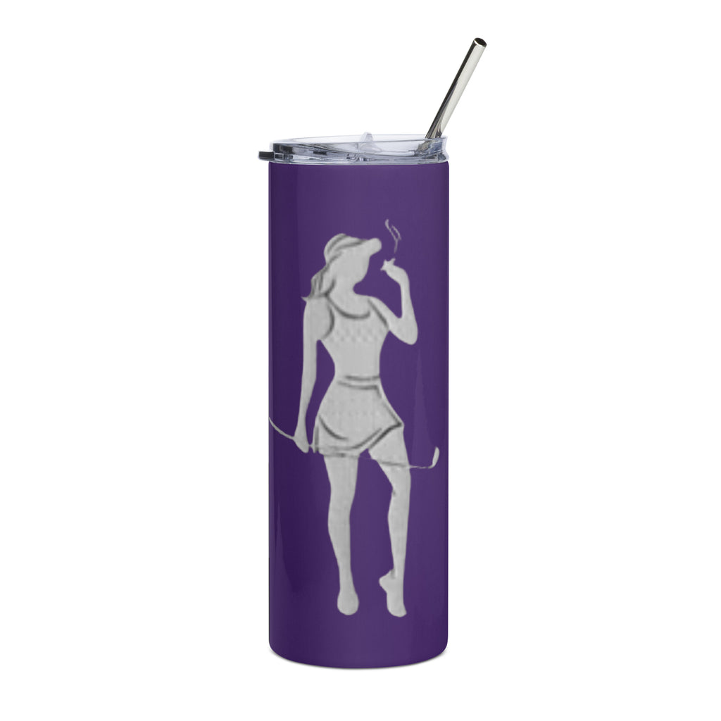 Female Cigar Golfer Stainless steel tumbler