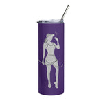 Female Cigar Golfer Stainless steel tumbler