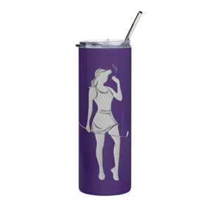 Female Cigar Golfer Stainless steel tumbler