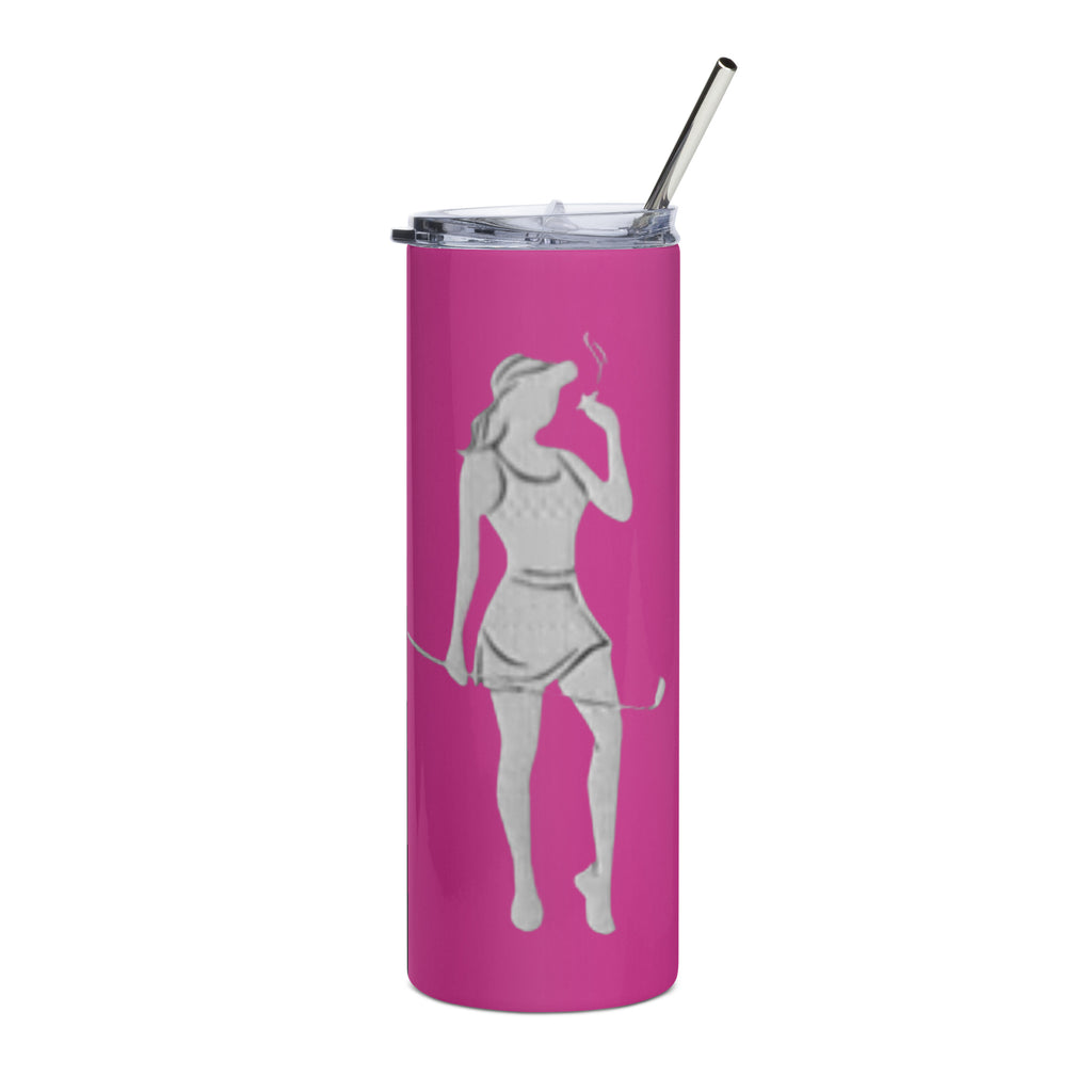 Female Cigar Golfer Stainless steel tumbler