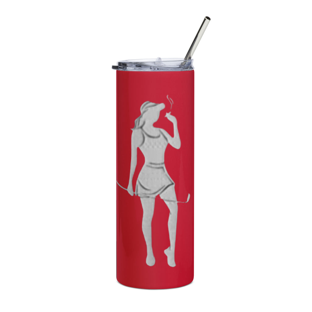 Female Cigar Golfer Stainless steel tumbler