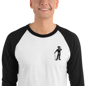 3/4 sleeve raglan Embroidered Cigar Golfer shirt