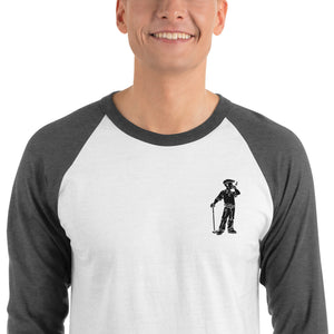 3/4 sleeve raglan Embroidered Cigar Golfer shirt