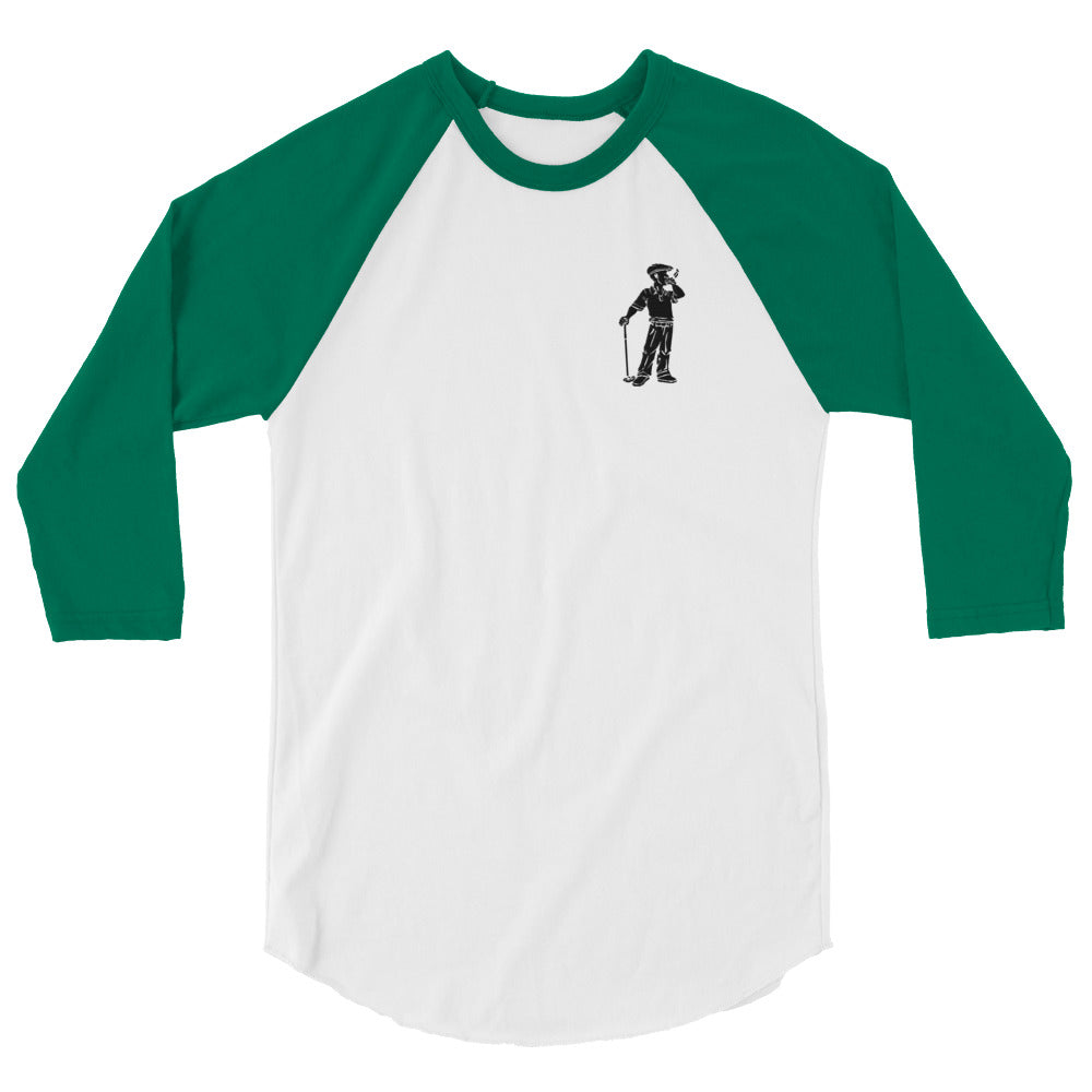 3/4 sleeve raglan Embroidered Cigar Golfer shirt