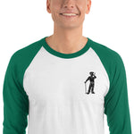 3/4 sleeve raglan Embroidered Cigar Golfer shirt