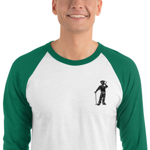 3/4 sleeve raglan Embroidered Cigar Golfer shirt