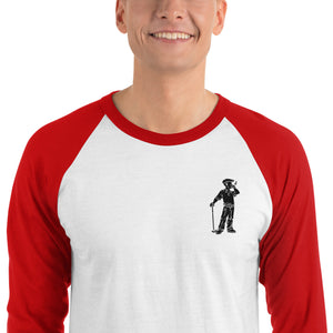 3/4 sleeve raglan Embroidered Cigar Golfer shirt