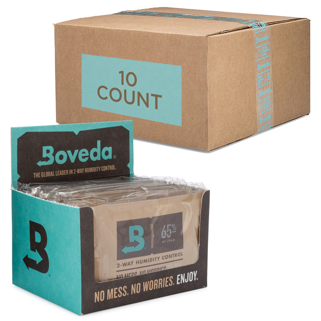 Boveda Size 60 For Humidor - Ten 12 Count Of Unwrapped In Overwrapped Retail Carton