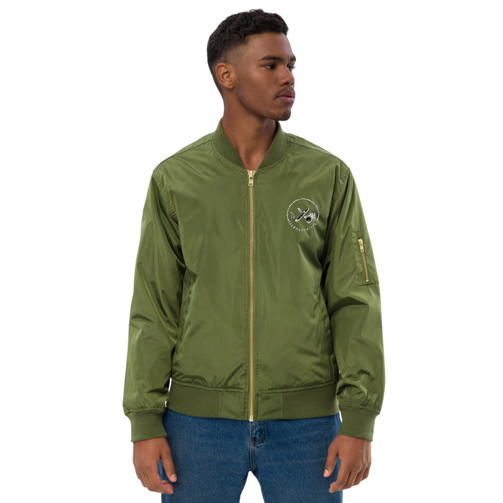 Clubs and Sticks Embroidered Bomber Jacket