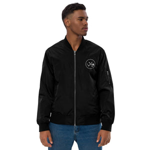 Clubs and Sticks Embroidered Bomber Jacket