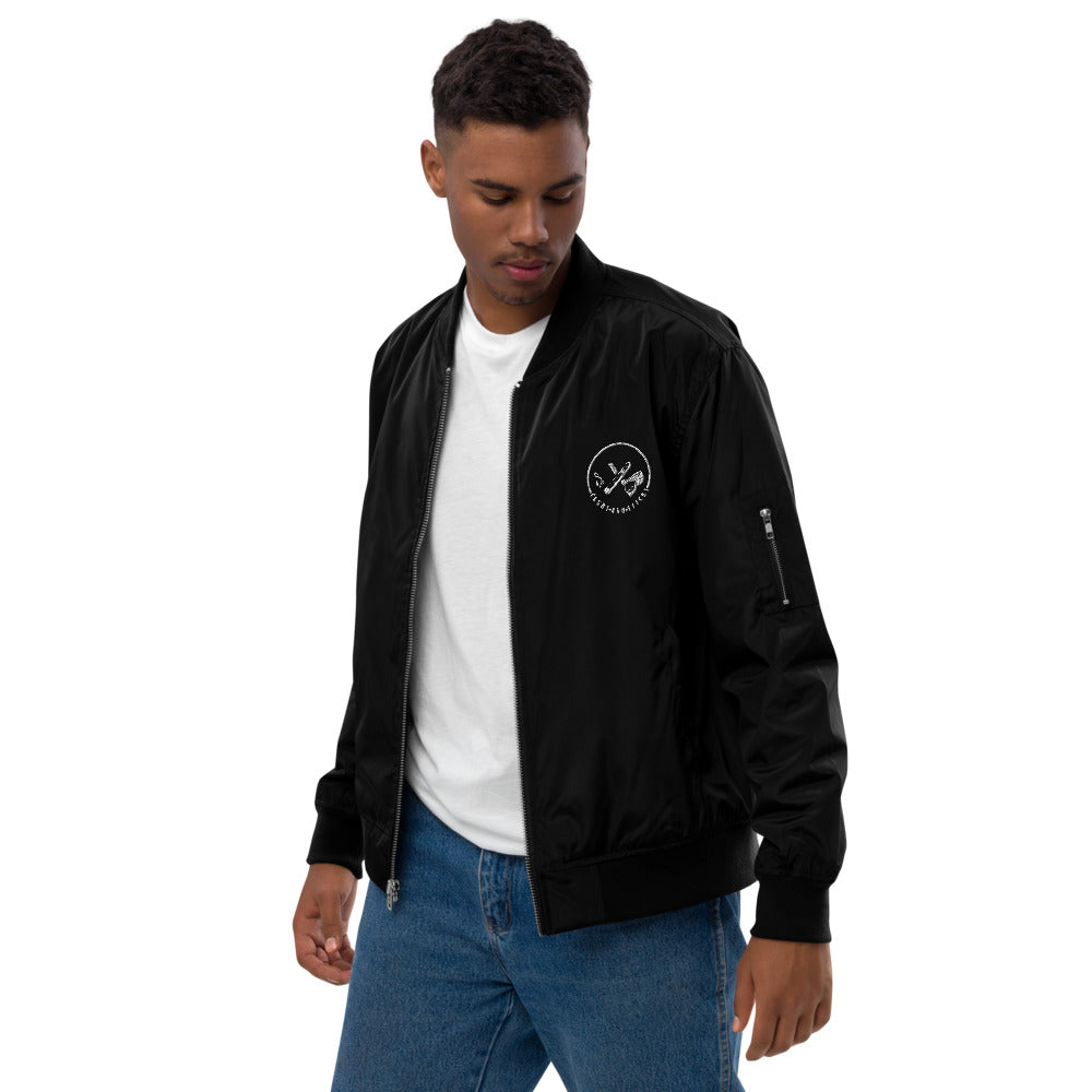 Clubs and Sticks Embroidered Bomber Jacket